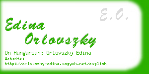 edina orlovszky business card